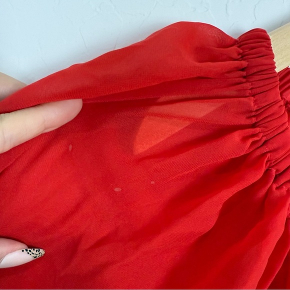 Rachel Parcell Red Tiered Sweetheart neckline Dress - Picture 12 of 13